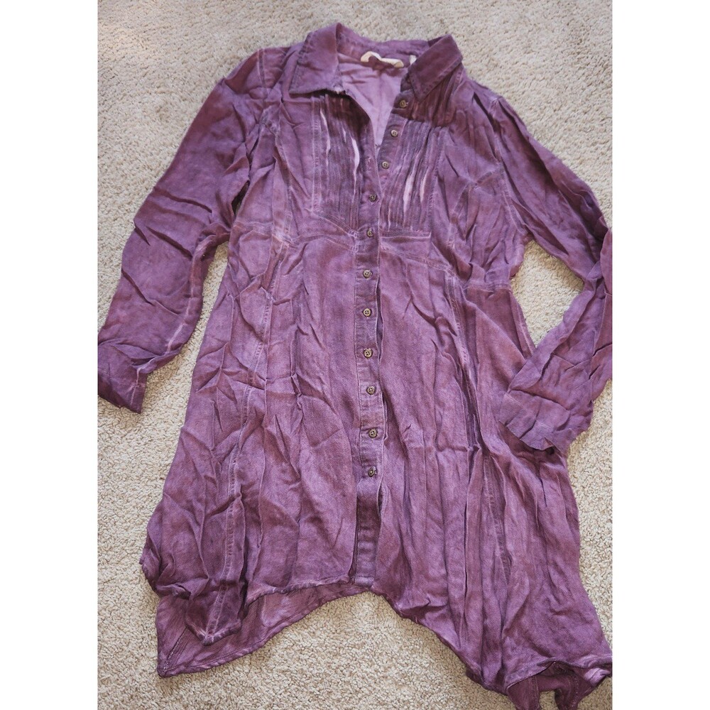 Soft Surroundings purple rustic tunic dress